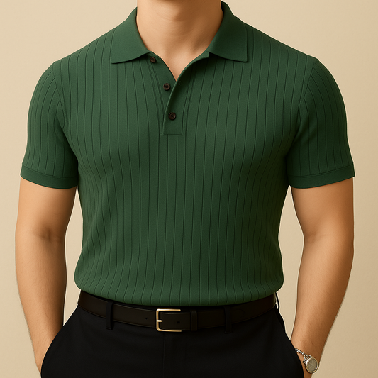 Retro Striped Summer Collar T-Shirt